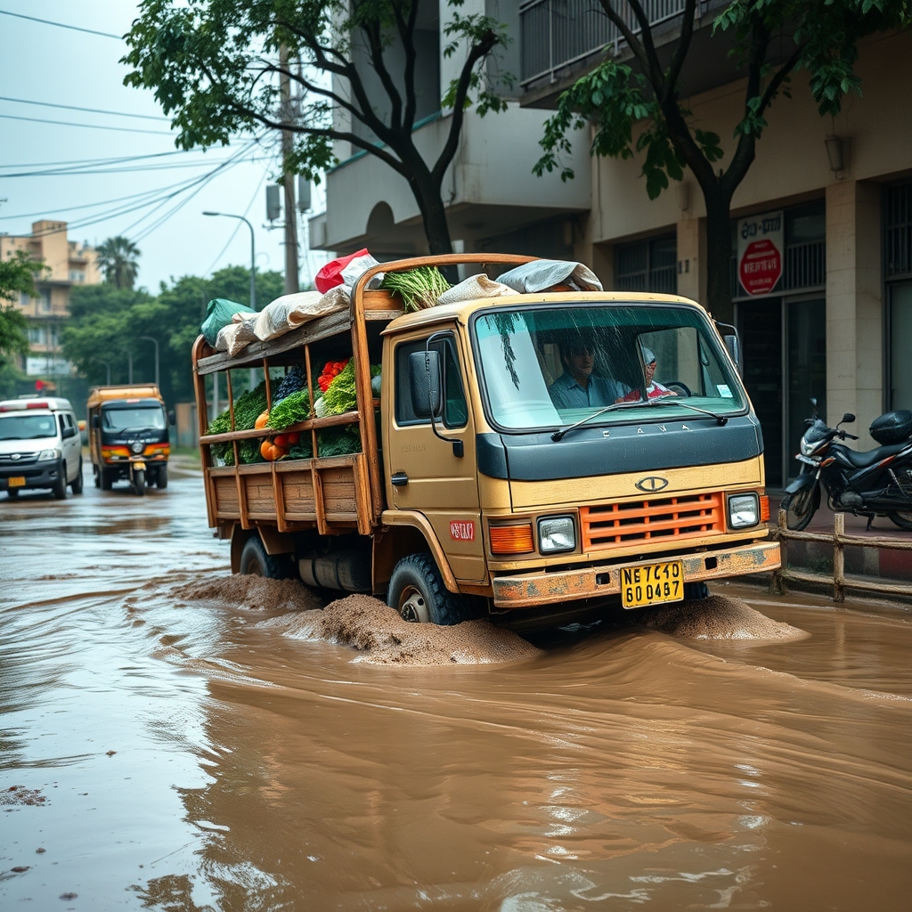 Monsoon rains surge Lahore food prices, widening gap between notified rates and retail costs.