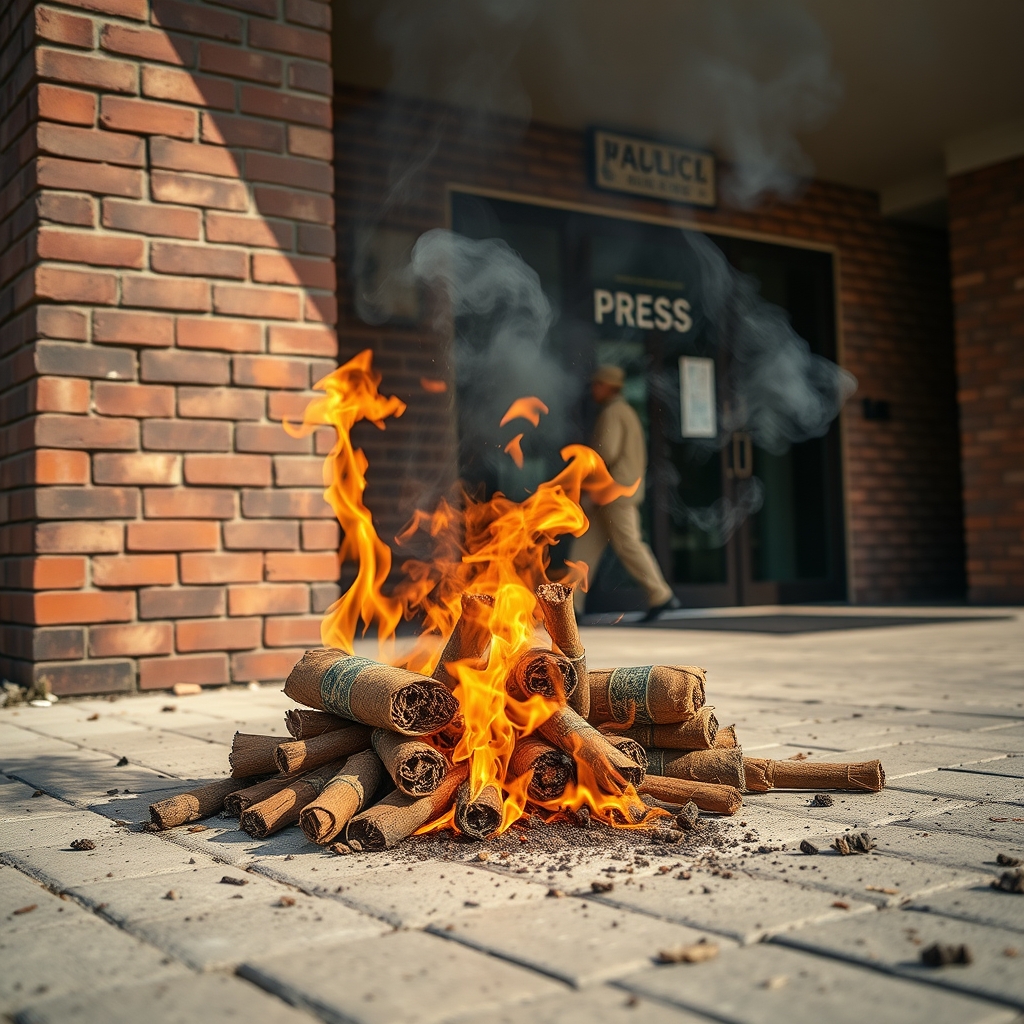Swabi tobacco growers burn 500 kilograms of crop in protest against low purchase price.