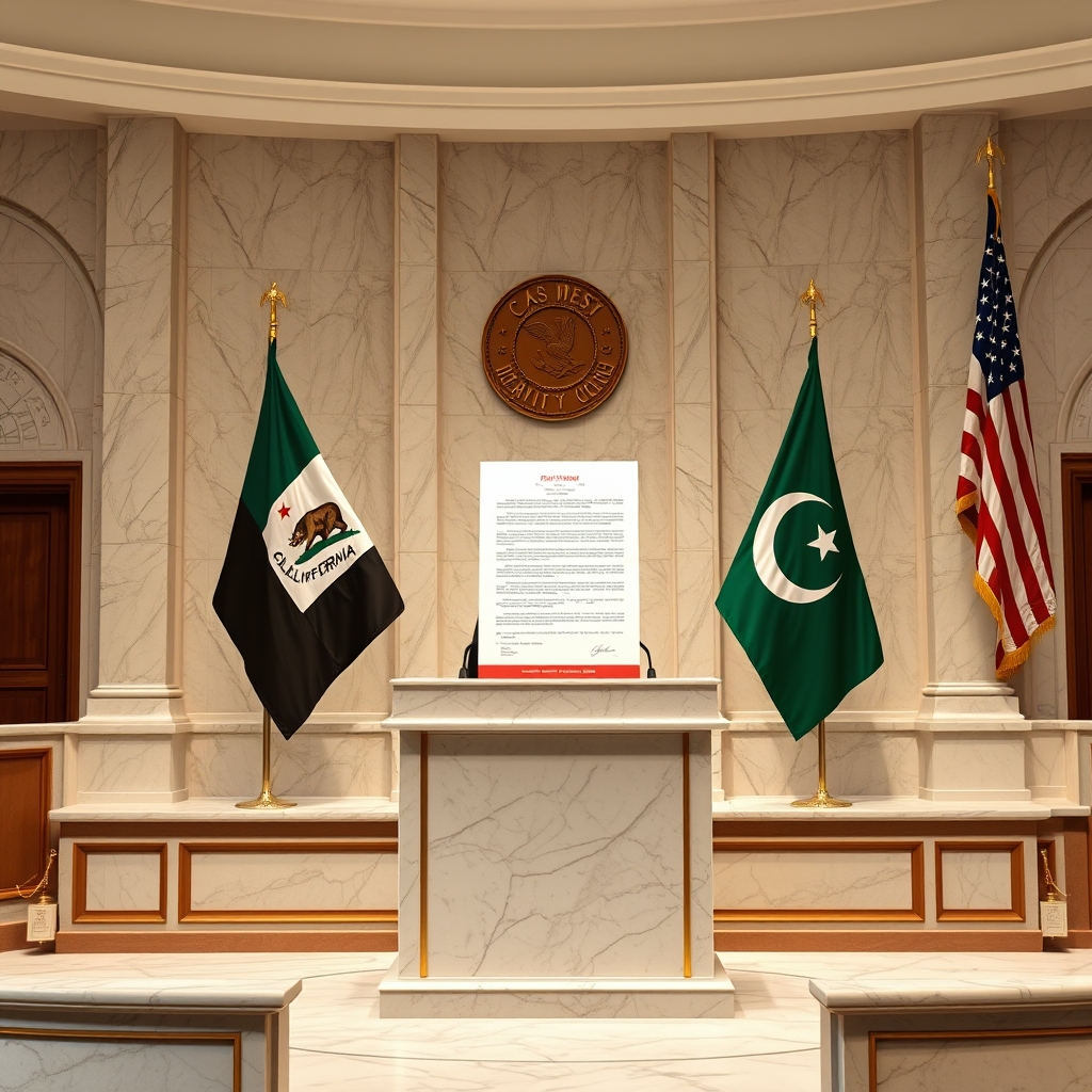 کالیفورنیا سٹیٹ سِنٹ نے پاکستان–US تعلقات کی تصدیق اور پاکستانی امریکی کمیونٹی کے حصے کو سراہتے ہوئے ایک قرارداد پاس کی۔
